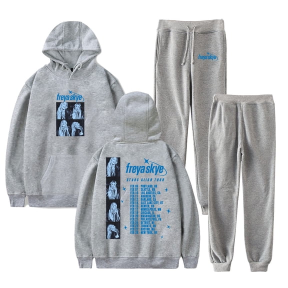 Freya Skye Stars Align Tour 2026 Hoodie Jogger Pants Two Piece Set Sweatshirts Sweatpants Men Women's Set