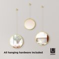 thumbnail image 4 of Umbra Dima Round Hanging Wall Mirrors Set of 3 Brass, 4 of 10