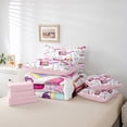 thumbnail image 6 of jejeloiu Cute Console Gamepad 7 Pieces Bedding Comforter Set,Gamer Gaming Full Bedding Set,Pink White Fitted Sheet Flat Sheet For Girls Boys,Super Cozy Room Decor Reversible, 6 of 8