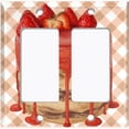 thumbnail image 6 of Metal Light Switch Plate Cover Elegant Strawberry Cake Dessert CAK006, 6 of 13