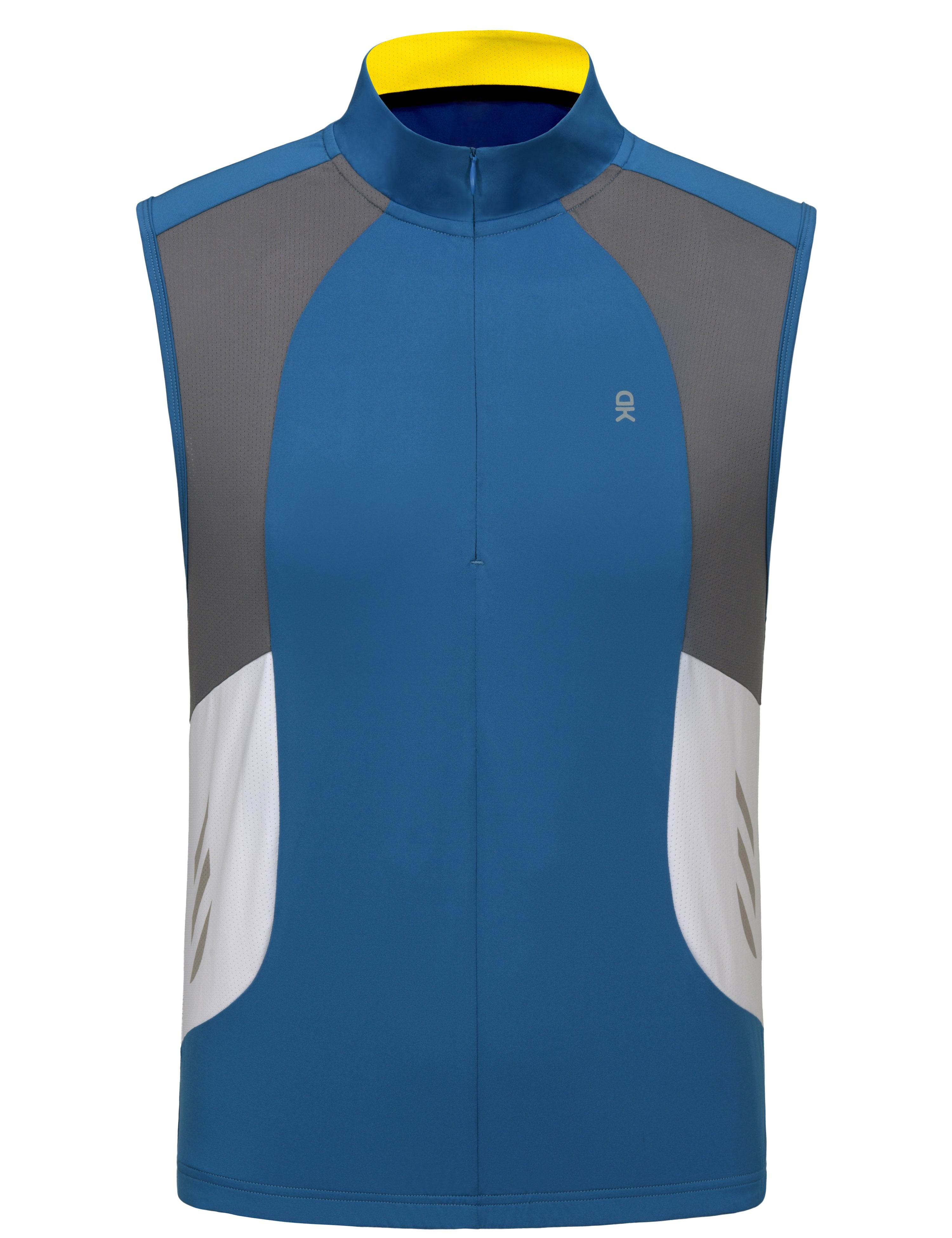 Little Donkey Andy Men's Breathable Cycling Vests Reflective Sleeveless Jackets for Running Golf with 4 Rear Pockets, Deep Blue S