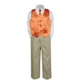 thumbnail image 5 of 4pc Orange Vest & Tie Halloween Party Suit Set Baby Boy Toddler Kid Uniform S-7, 5 of 7