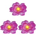 thumbnail image 2 of Artificial 10cm Purple Lotus Flower Head, 3-Pack Lifelike Water Lily Bloom for Vase and Home Decor, 3PCS (Purple), 2 of 5