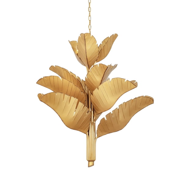 Varaluz 901C12 Banana Leaf 12 Light 44" Wide Abstract Candle Style Chandelier - Gold