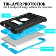 thumbnail image 3 of Étuis pour iPad 6e Génération, Étui pour iPad, Étui pour iPad 9,7 Pouces, Étui Hybride Antichoc Robuste avec Protection contre les Chutes et Béquille pour iPad 9,7 Pouces A1893 / A1954 / A1822 / A1823 (Noir) Noir+bleu Ciel, 3 of 7