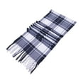 thumbnail image 2 of Wool Feel Tartan Scarf Soft Warm Lightweight Plaid Design for Men Women, 2 of 3