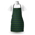 thumbnail image 3 of Wave Apron, Abstract Chevron Zigzag Inspired Geometric Motif Depiction in Vibrant Colors, Unisex Kitchen Bib with Adjustable Neck for Cooking Gardening, Adult Size, Indigo Apple Green, by Ambesonne, 3 of 4