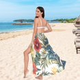 thumbnail image 5 of Women Sarong Wraps Tropical Leaf Flower Swimsuit Beach Pareo Bikini Coverups Skirt M, 5 of 7