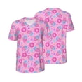 thumbnail image 6 of Rocae Pink Donuts for Breathable Men's Baseball T-Shirt Fashionable Casual Baseball Jersey, Moisture-wicking Sportswear Small, 6 of 9
