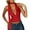 Red, variant on Womens Tops Casual T Shirts Sexy Sleeveless Low Cut Backless Hollow Out Strap Summer Streetwear Trendy Outfits