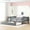 Gray, variant on Full Size Wood Daybed With Trundle And Protective Fence Guardrails - Natural. Ensures A Comfortable Rest. Space. No Box Spring Natural Reliable Size. Offers Sleep Environment. Construction. Easy