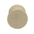 thumbnail image 4 of Household Essentials Handwoven Paper Rope Stool with Hourglass Shape, Cream, 4 of 5
