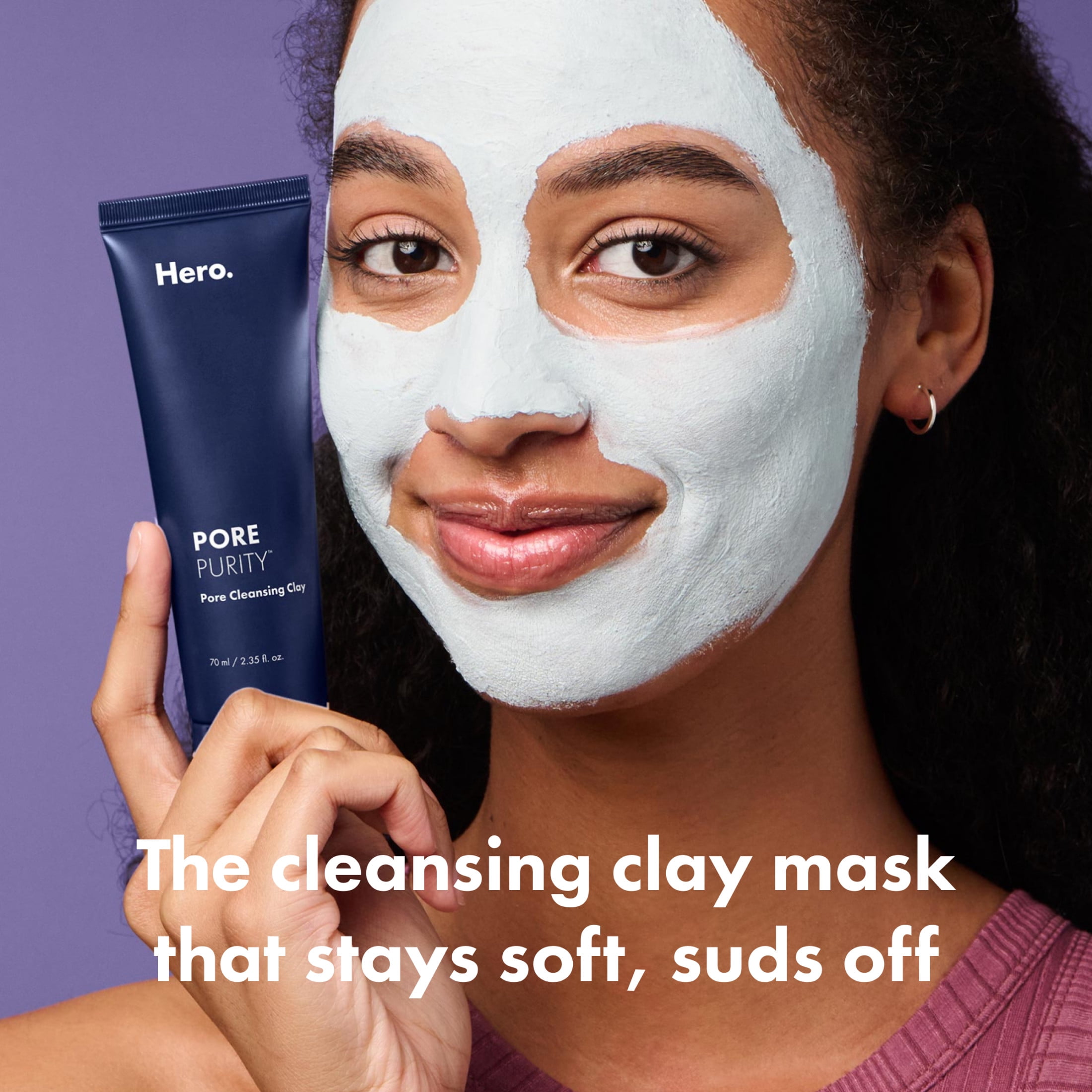 Hero Cosmetics Pore Purity Cleansing Clay Mask, Absorbs Excess Oil,  70ml