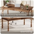 thumbnail image 7 of Tribesigns Large Executive Office Desk, Wood 62.2-Inch Farmhouse Computer Desk,Walnut, 7 of 7