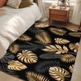 thumbnail image 3 of Area Rug 48×72in, Luxury Gold Plants Leaves Floor Carpet Living Room Rug, Farm Leaf on Black Non-Slip Welcome Mat Indoor Rugs for Bedroom Dining Room, 3 of 9