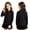 #A08-Black, variant on Girls Uniform Shirts Size 10 Long Sleeve Pique Polo Shirt with Collar Button Up Girls Polo Shirts Moisture-Wicking Casual Girls Top