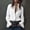 White#women vintage zipper blouse, variant on Women's Vintage Zipper Front Collared Ruffled Flare Cuff Long Sleeve Elegant Western Going Out Blouse Tops White,S