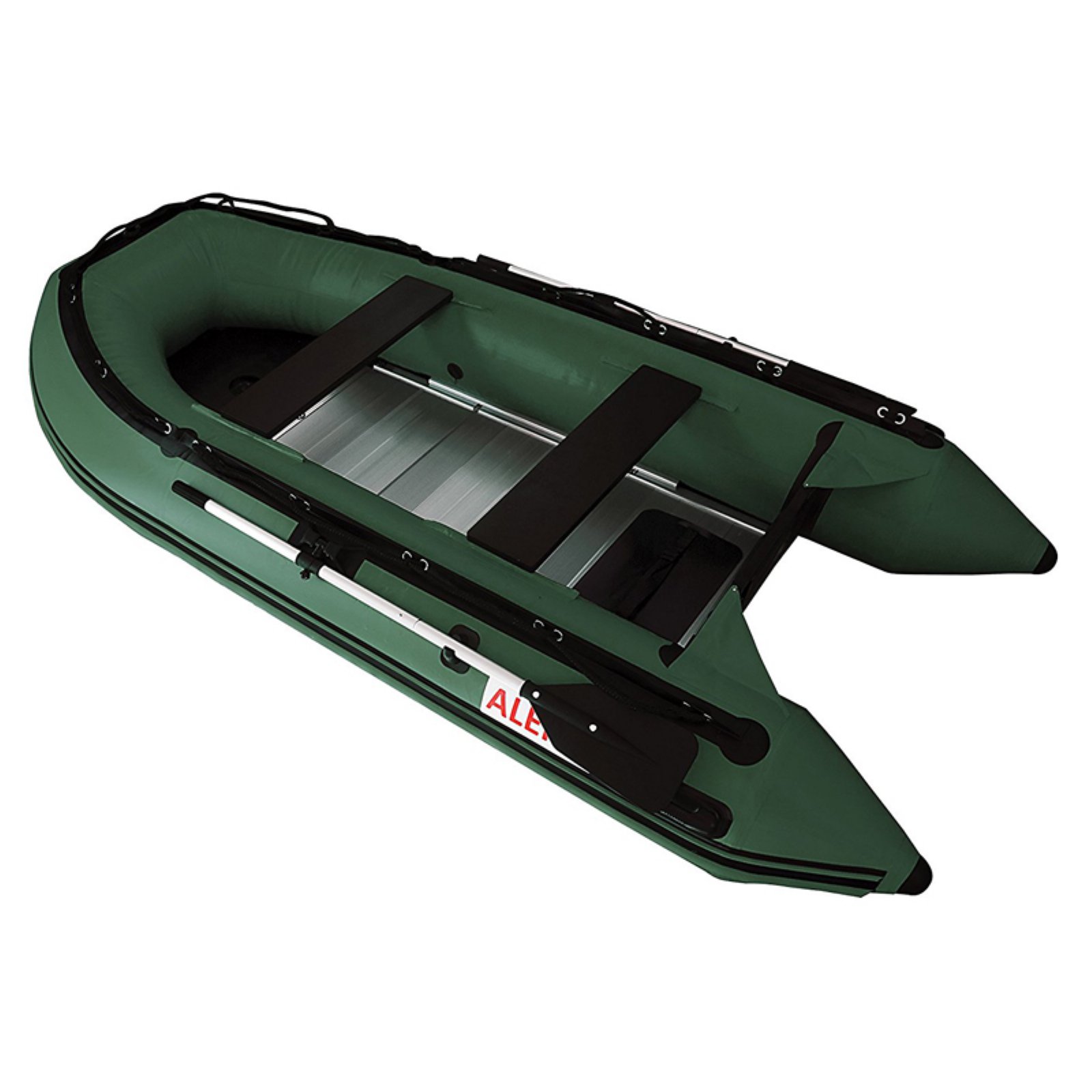 ALEKO Inflatable 4Person Fishing Boat Aluminum Floor 10.5 Feet