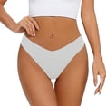 thumbnail image 1 of Gibobby Ropa Interior Elástica para Mujer Ropa interior grande transpirable en forma T transpirable sin seda hielo talle bajo para mujer （Blanco， XL), 1 of 4