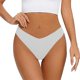 thumbnail image 1 of Gibobby Ropa Interior Elástica para Mujer Ropa interior grande transpirable en forma T transpirable sin seda hielo talle bajo para mujer （Blanco， L), 1 of 4