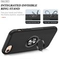 thumbnail image 6 of Case for iPhone 7 Plus iPhone 8 Plus,Dual Layer Hard Military Case with 360 Degree Ring Stand Silicone Bumper Shockproof Protective Case (Camera Protection) Magnetic Car Holder Cover-Black, 6 of 7