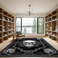 thumbnail image 2 of ODIKA Graphic Gothic Streetwear Bold Anime Dorm Guys Men Skull Beast Refined for Dining Room, Basement, Large Office, Non-Slip Chair-Friendly, 2 of 7