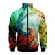 thumbnail image 5 of Chaqueta con cuello alto y estampado 3D de espirales de colores, abrigo de moda para primavera y otoño, chaquetas de gran tamaño con cremallera, ropa de abrigo para hombre, 5 of 5