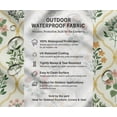 thumbnail image 5 of Soimoi 56 Inch Wide Waterproof Taffeta Fabric By 10 Yard | White Floral Pattern | Outdoor Use for Furniture Covers, Umbrellas, Patio Decor & More, 5 of 7