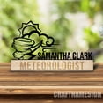 thumbnail image 3 of Craftnamesign Custom Wooden Meteorologist Desk Name Plate, Weather Forecasting Metal Nameplate, 3 of 5