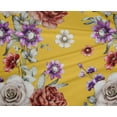 thumbnail image 4 of oneOone Polyester Lycra Yellow Fabric Leaves|Lotus & Rose Floral Craft Projects Decor Fabric Printed By The Yard 56 Inch Wide, 4 of 4