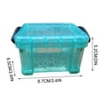 thumbnail image 3 of kladzum Mini Small Plastic Storage Box with Locking Lid Clear Plastic Organizer, Candy Color Transparent Storage Box for Stationery, Jewelry, Sewing and More in Office or Home Supplies, 3 of 6