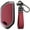 Red-long Keychain, variant on Key Fob Cover Compatible with Kia Telluride EV6 EV9 K4 K5 GT-Line Sportage Carnival 9 Button Leather Metal Zinc Alloy Keychain Case Holder Protector,Black-long Keychain