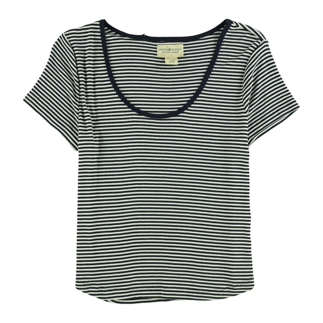 Ralph Lauren - Camiseta básica a rayas para mujer, azul, extragrande Ralph Lauren Camiseta básica
