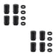 thumbnail image 3 of sweethay Paquete de 4 tapones antipolvo para neumáticos de coche, cubierta protectora extraíble para motocicleta con cojín negro Negro 2piezas sweethay CBP449087, 3 of 5