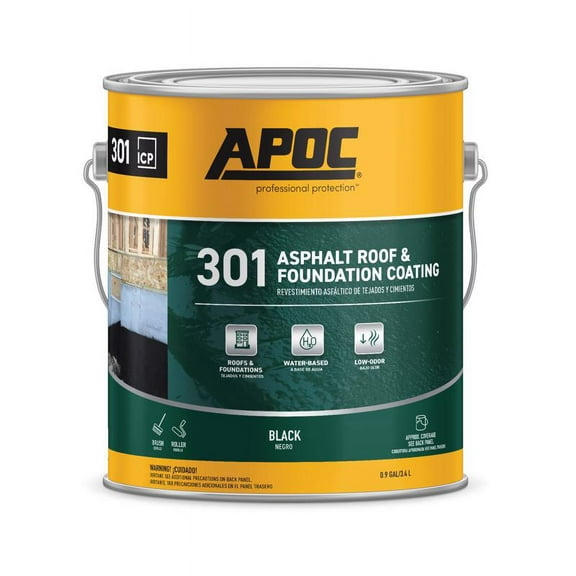 APOC Gloss Black Asphalt Roof And Foundation Coating 1 gal
