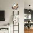 thumbnail image 4 of Style Wall Clock For Living Room Bedroom 24 Hour Display Modern Density Board Hanging Clock With Design, 4 of 5
