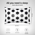 thumbnail image 6 of KLL Soccer Ball Pattern Silk Pillowcase for Hair and Skin Standard Size 20"X 30" Soft Breathable Pillow Covers for Sleeping, 6 of 8