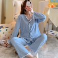 thumbnail image 1 of Pijama de mujer de primavera y otoño, cárdigan de manga larga, ropa de casa, traje de otoño e invierno, 1 of 6