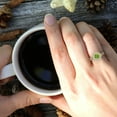 thumbnail image 5 of Clara Pucci 14K Yellow Gold Solid Gold Peridot Halo Anniversary Ring for Women - 1.3125 cttw Round Cut, 5 of 8