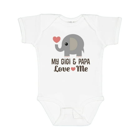 

Inktastic My Gigi and Papa Love Me Gift Baby Boy or Baby Girl Bodysuit