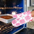 thumbnail image 5 of Twfbrm Silicone Oven Mitts, Heat Resistant Oven Gloves with Floral Cotton Liner, Waterproof & Non-Slip Textured Grip Grilling Mittens BPA-Free Pot Holder Kitchen Gadgets for Baking Cooking BBQ, 5 of 6