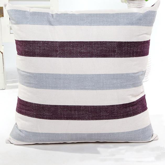Stripe Pillowcase Cushion Case Home Decoration Cotton Linen Cushion Cover Gift 