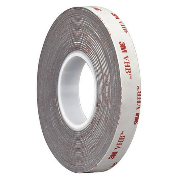 3M 4611 3M 4611 VHB Tape 0.5" x 5yd, Dark Gray, 45 mil