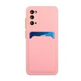 thumbnail image 2 of Galaxy S20 Case, Slim Soft Fit Shockproof Protection Case Dropproof Non-Slip Silicone Case with Card Slots Soft TPU Bumper Phone Wallet Case for Samsung Galaxy S20, Pink, 2 of 6