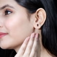 thumbnail image 4 of Rosec Jewels Emerald Cut Garnet Stud Earrings for Women - AAA Quality - 1.4 Ct - January Birthstone Earrings - Ready to Gift for Birthday, 14K Yellow Gold, 4 of 8
