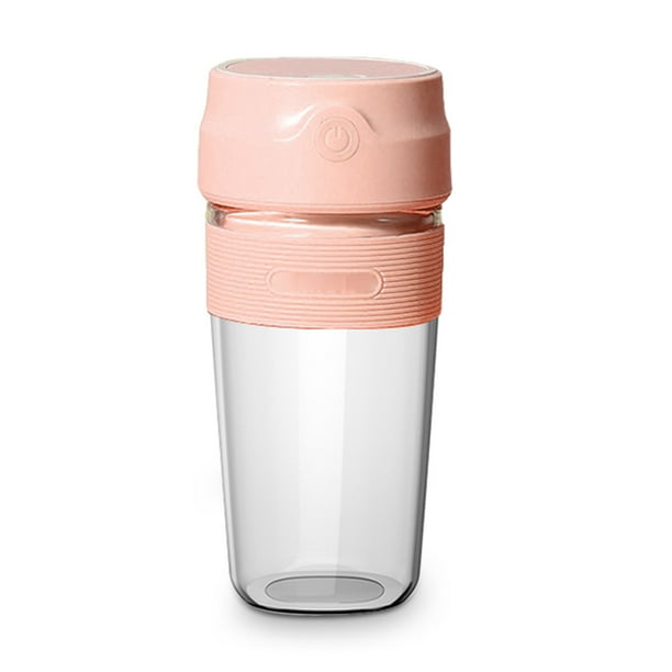 Inteprter Licuadora eléctrica a prueba de agua con correa de mango, máquina para hacer jugo a prueba de fugas de frutas, dormitorio doméstico rosa Electrodomésticos Rosa Inteprter HA062539-01B