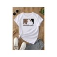 thumbnail image 1 of 100% Cotton Women's Casual Crew Neck T-Shirt | Slight Stretch, Knit Fabric, Fashionable "Baseball Mama" Print, All-Season Short Sleeve Top, 1 of 6