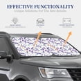 thumbnail image 4 of Vsdgher Lavender Flowers Print Car Windshield Sun Shade, Reflective Sunshade Window Sunshade Sun Visor Protector Fit for Cars,Trucks,SUVs-Small, 4 of 6