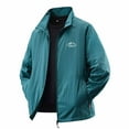 thumbnail image 5 of Men's Outdoor Casual Jacket Loose Fit Stand Collar Multi-Pocket Sun Protection Windbreaker for Hiking Fishing Travel Streetwear Modern Fashion Essential | AESTIVO,Sky Blue 2XL, 5 of 8