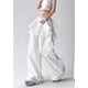 thumbnail image 4 of Pantalones cargo holgados y holgados for mujer, pantalones largos de cintura alta con retales de encaje y cierre de cordón, 4 of 7